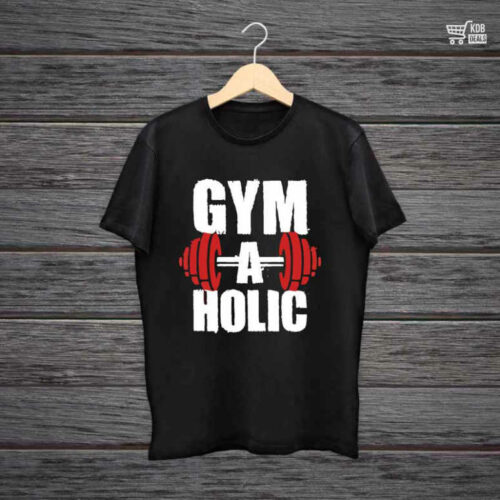 Black Cotton T-shirt - Gym A Holic