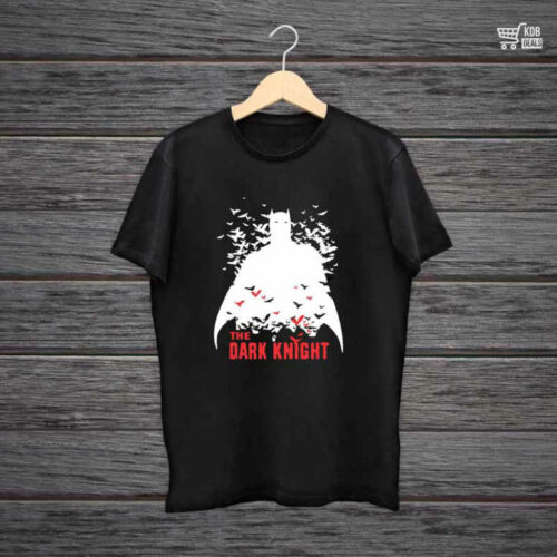 Black Printed Cotton T-Shirt - The Dark Knight