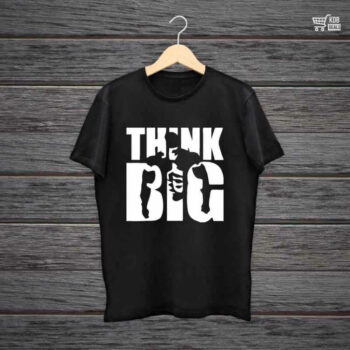 Black Printed Cotton T-Shirt - Think Big