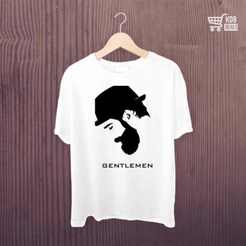  White Printed T-Shirt - Gentleman