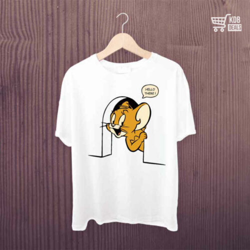 White Printed T-Shirt - Jerry