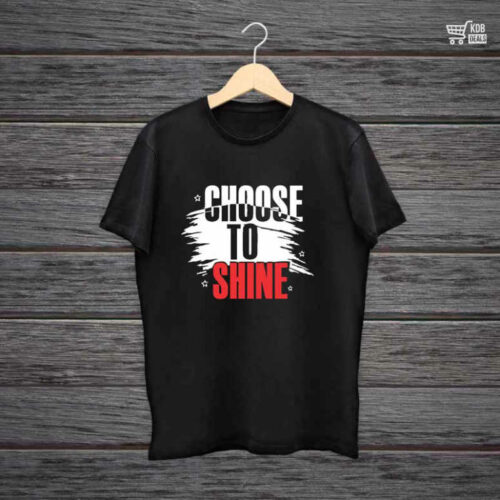 Black Cotton T-shirt - Choose to Shine