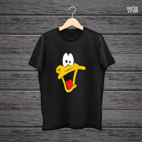 Black Cotton T-shirt - Duck