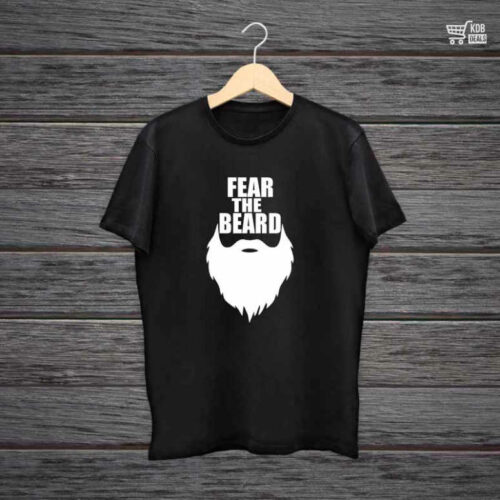  Black Cotton T-shirt - Fear The Beard