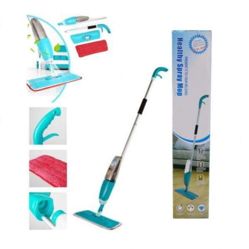 Healthy Spray Mop - Floor Mop with Removable Washable Cleaning Pad, 360 Degree Integrated Water Spray Mechanism