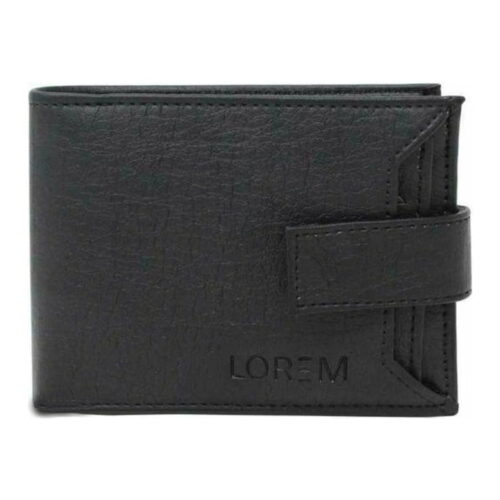 LOREM Men Black Artificial Leather Wallet 7 Card Slots ML LR 08 2