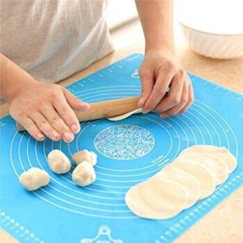 Multipurpose Silicon Rolling Fondant Mat, Large Baking Kitchen mat Sheet, Chapati Mat Atta Kneading Mat with Measurements, Stretchable for Kitchen Roti Chapati Cake