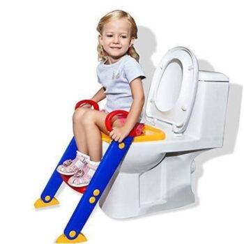 Potty Toilet Seat for Kids with Step Stool Ladder - Sturdy & Durable 3 in 1 Trainer