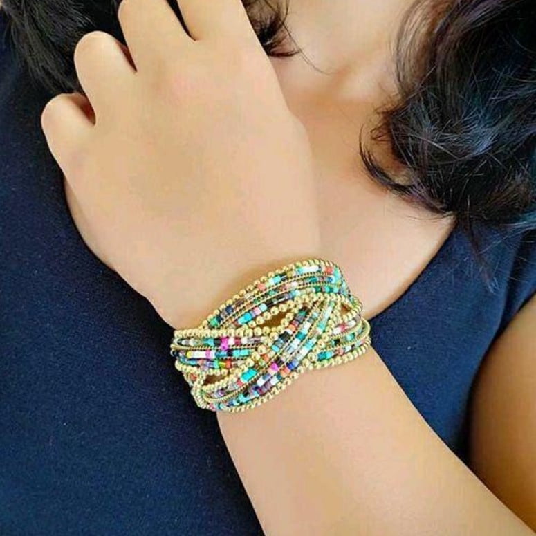 1Pc Alloy Bracelet 24k Gold Plated Bangles Luxury Alloy Bangle Women Hard  Bracelets Hand Jewelry Wedding | SHEIN USA