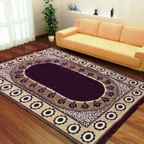Velvet Touch Chenille Carpet for Living Room, Hall, Bedroom, Drawing Room, Dining, Study Room (7x5 Feet) Purple