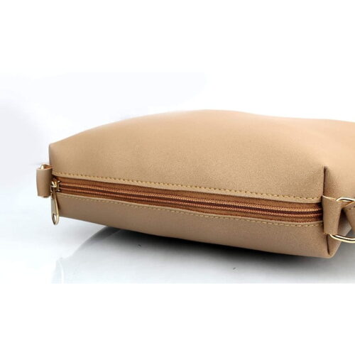 Womens Handbag With Sling Bag Wristlet Set of 3 Cream 4