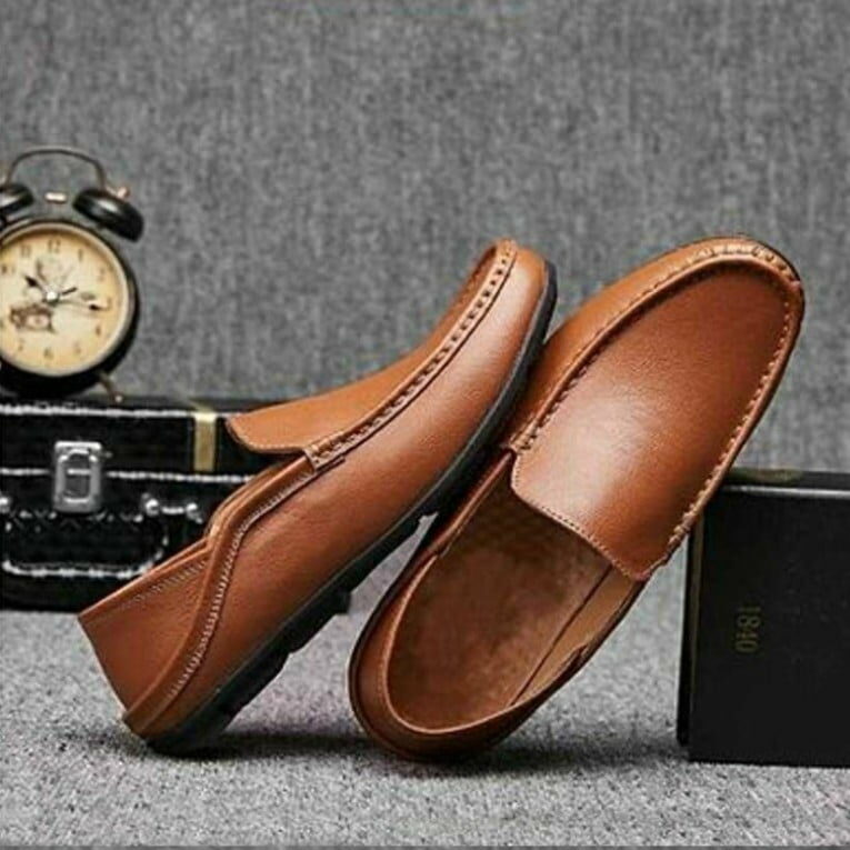 Comfortable Exclusive Stylish Brown Loafer Shoes For Men large
