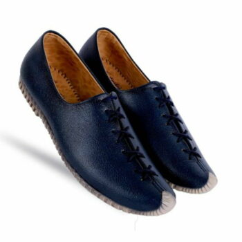 Synthetic Leather Men Loafer Shoes - Blue