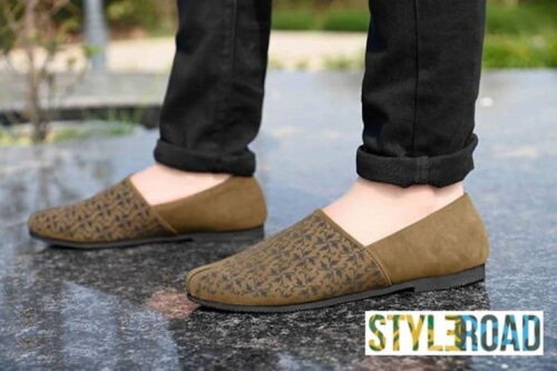 Men's Coffee Synthetic Leather Solid Casual Shoes