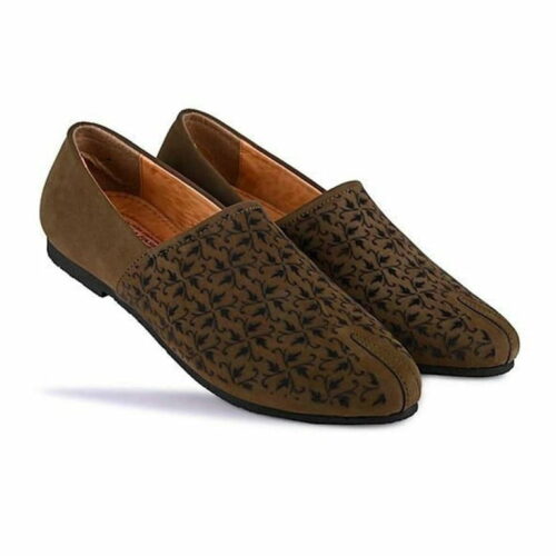 Synthetic Leather Men Loafer Shoes - Coffee
