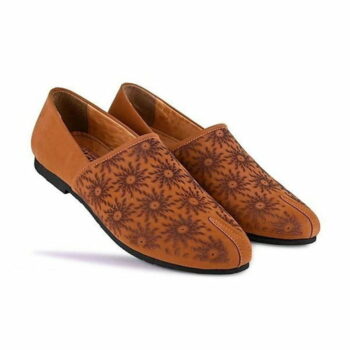 Synthetic Leather Men Loafer Shoes - Copper