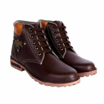 Men's Stylish Synthetic Leather Brown Boots