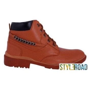 Men's Stylish Synthetic Leather Tan Boots