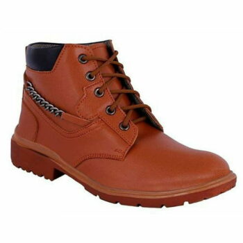 Men's Stylish Synthetic Leather Boots -Tan