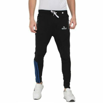 Stylish Men's Cotton Slim Fit Track Pant (Black)