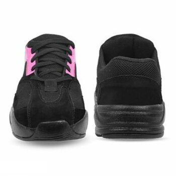 Trendy Black Mesh Sports Shoes For Men