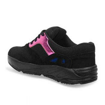 Trendy Black Mesh Sports Shoes For Men