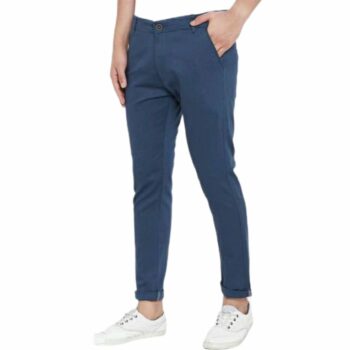 Trendy Stylish Cotton Men's Trouser (Navy Blue)