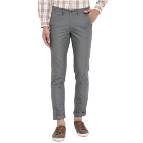 Trendy Stylish Grey Cotton Men's Trouser