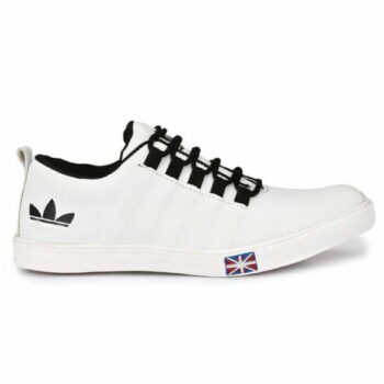 White Synthetic Causal Sneakers Shoes for Men 3