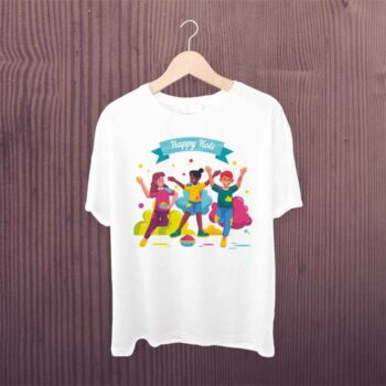Holi Tshirt for Family (White)
