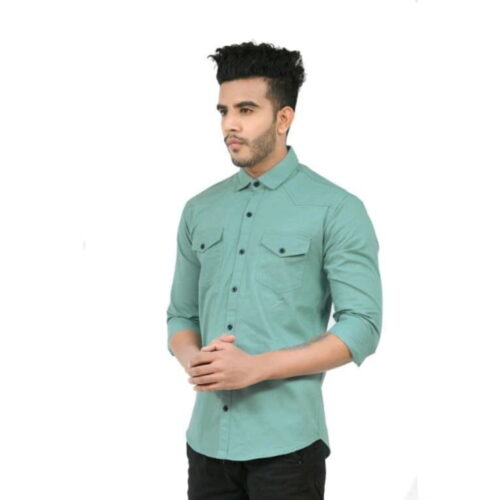 Stylish Elegant Men Shirt (Green)