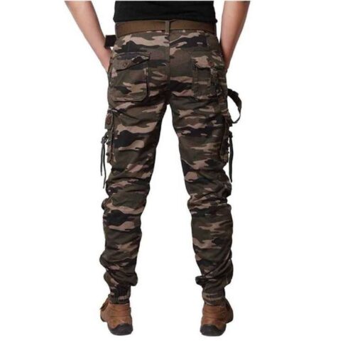 Men Camouflage Print Cotton Cargo Pants