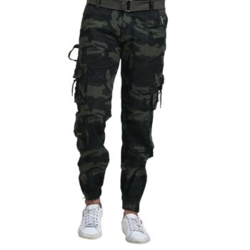 Men Camouflage Printed Mid-Rise Cargo