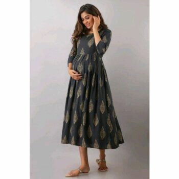 Buy Women's Amitasana Printed Premium Maternity Suit Set For Pregnancy With  Feeding Nursing Zip - Maternity Kurti For Women Feeding (4XL) at Amazon.in
