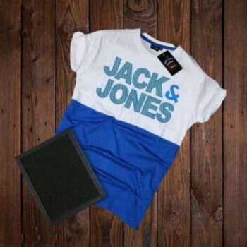 Jack and Jones T-Shirt Men's Cotton T-shirt White Blue