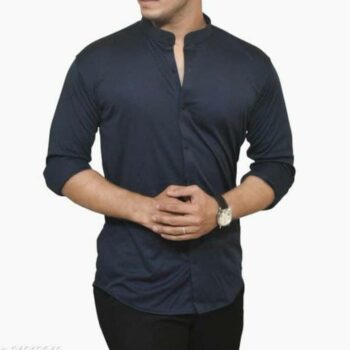 Lycra Shirt For Men - Navy Blue