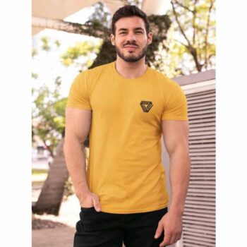 Trendy Cotton Tshirt for Men Yellow