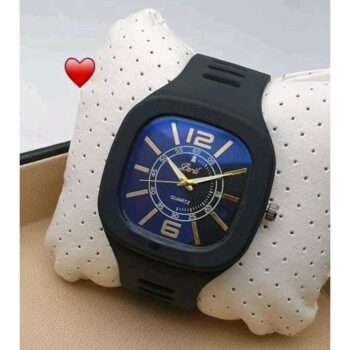 Classic Silicone Black Wrist Watch for Men