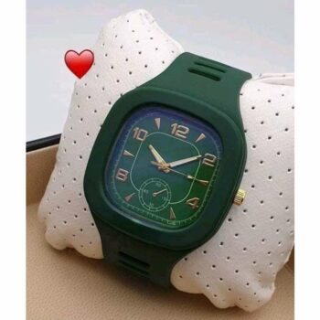 Classic Silicone Green Wrist Watch for Men