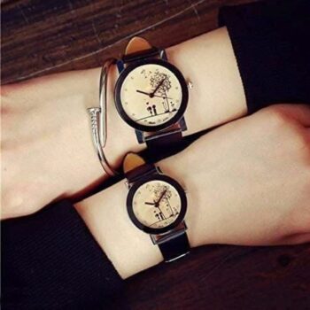 Fashionable Trendy Antique Analog Couple Watch