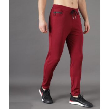 Lycra 4Way Solid With Stripes Slim Fit Track Pant 2