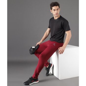 Lycra 4Way Solid With Stripes Slim Fit Track Pant