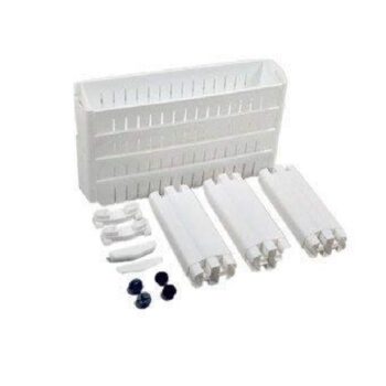 Multi Layer Space Saving Storage Organizer Rack Shelf with Wheels for Kitchen Bathroom (4 Layer) Plastic White