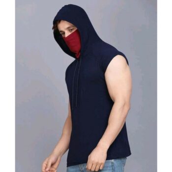 Rockhard Green Sleevless Hooded Tshirt with Mask