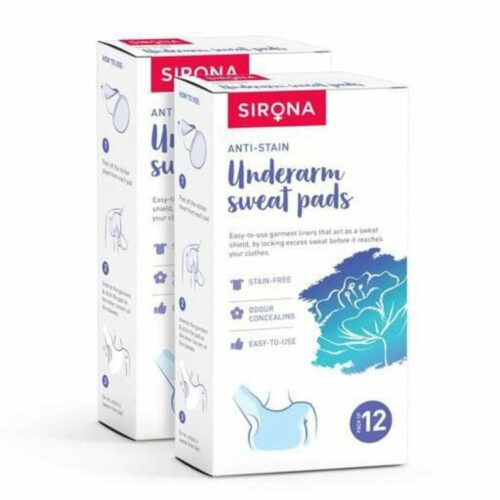 Sirona Underarm Sweat Pads- Disposable Armpit Sweat Pads To Fight Hyperhidrosis And Excessive Sweating For Women And Men