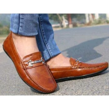 Stylish Buckle Loafers Shoes for Men - Brown
