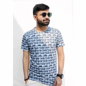 Stylish Fully Digital Printed Round Neck Tshirt for Men