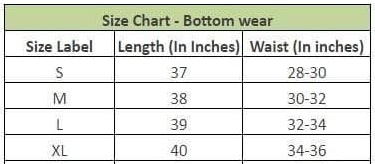 size chart trackpant