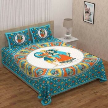 Jaipuri Printed Pure Cotton Double Bedsheet