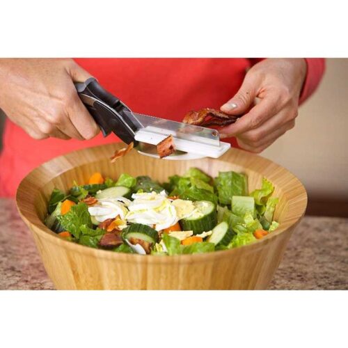 2 in 1 Stainless Steel Multi Functional Kitchen Vegetable Clever Cutter Scissor for Home Kitchen with Lock System Clever Cutter 3
